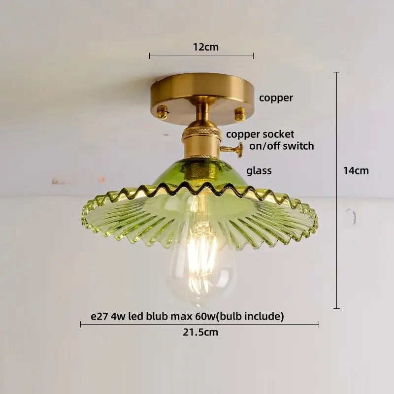 Crystal Brass Ceiling Lamp