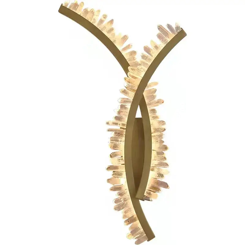 Gold Metal Art Deco Stainless Steel Wall Sconce