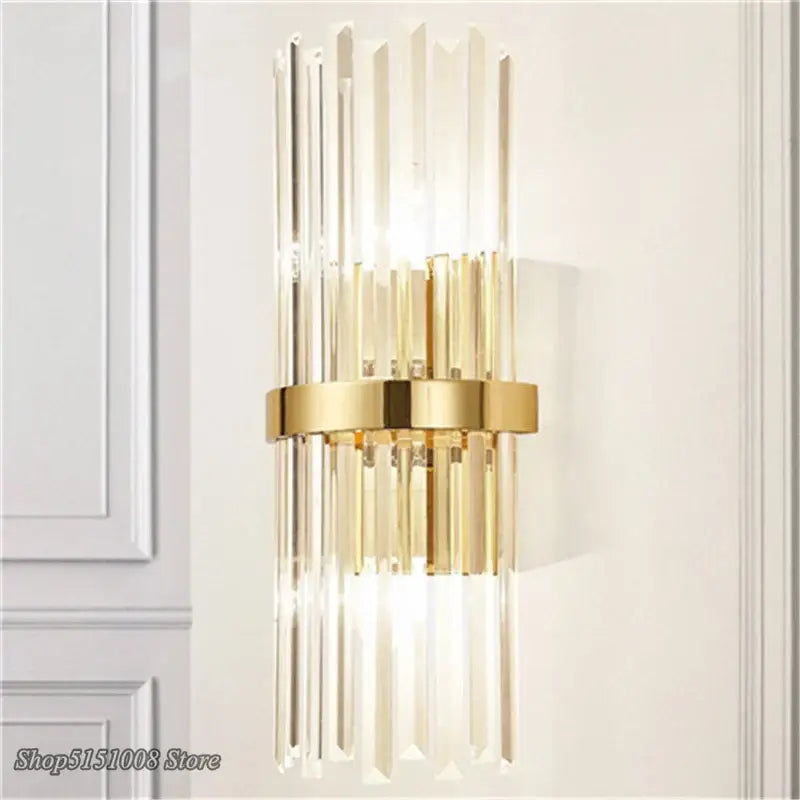 Golden Vertical Rods Wall Lamp