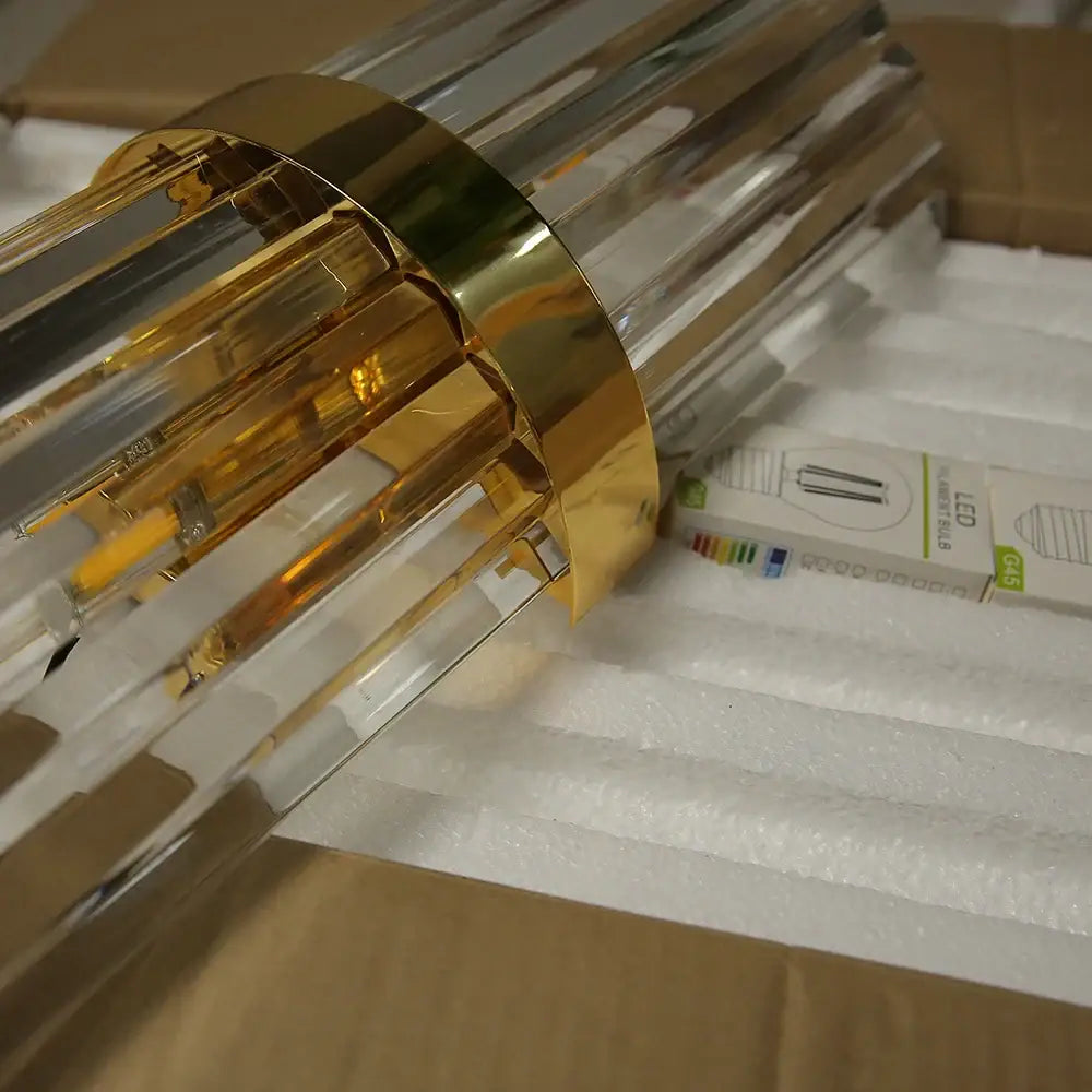 Golden Vertical Rods Wall Lamp