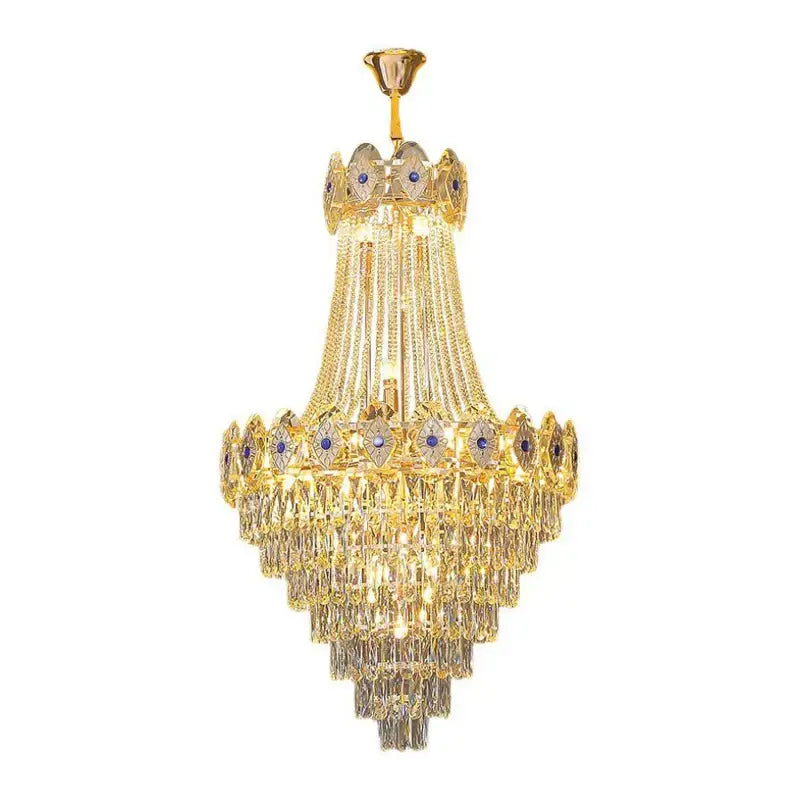 Gold Round Crystal Chandelier