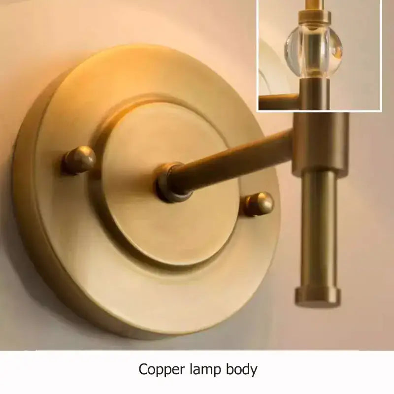 Brass Crystal European Hallway Sconce
