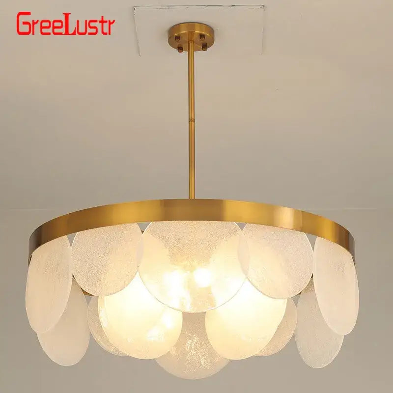 Glass Copper Pendant Light