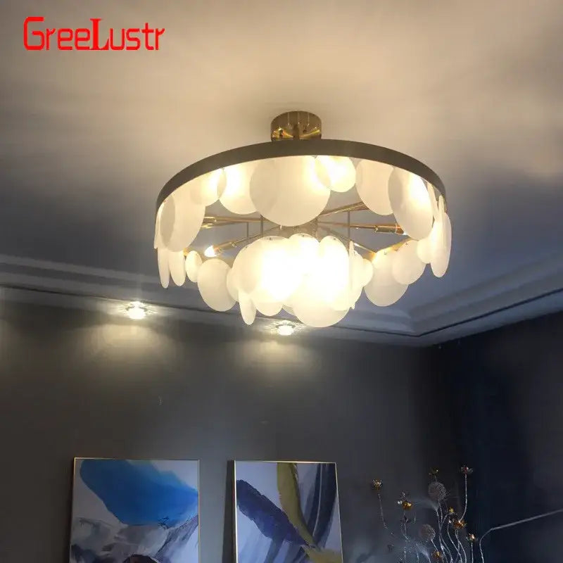 Glass Copper Pendant Light