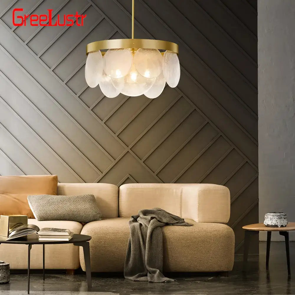 Glass Copper Pendant Light