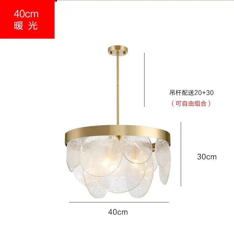 Glass Copper Pendant Light