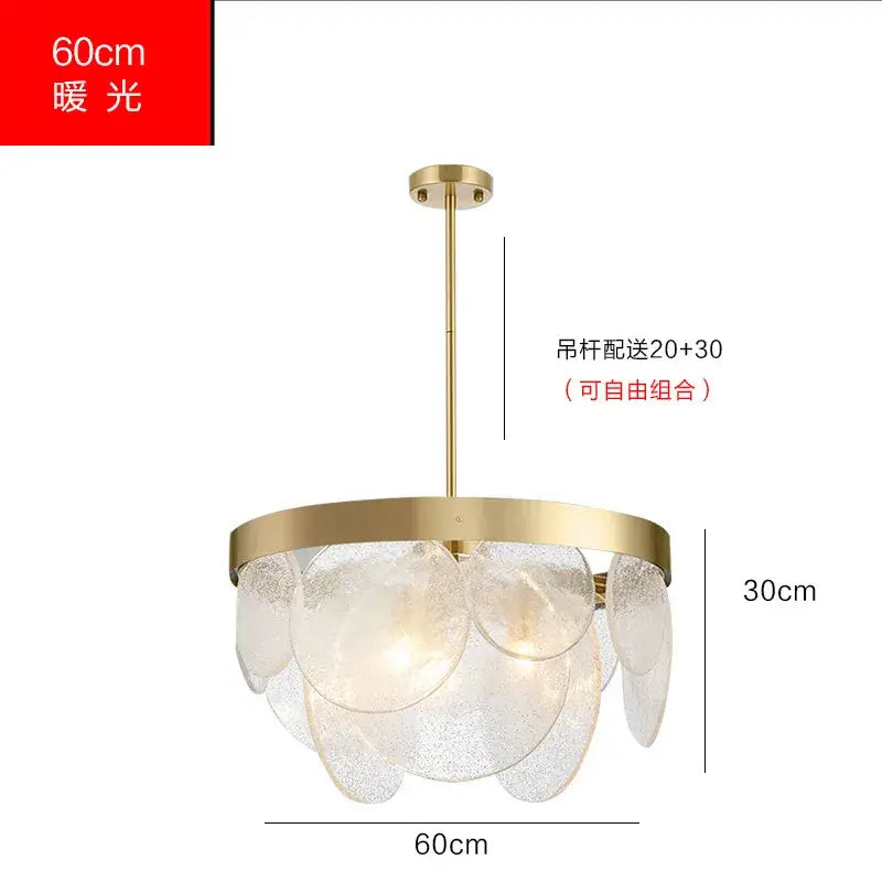 Glass Copper Pendant Light