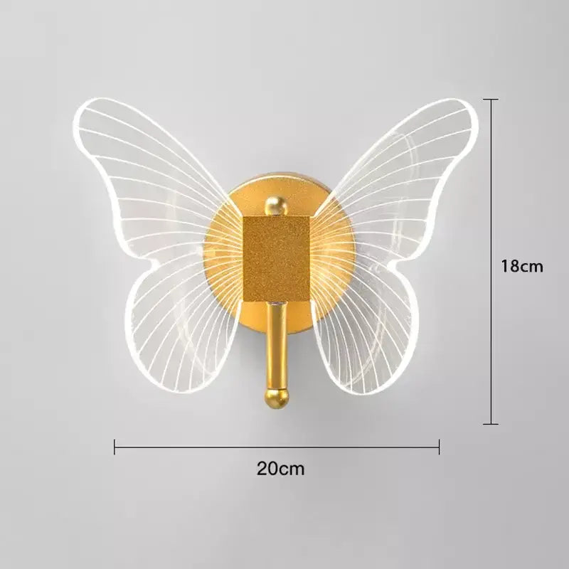 Gold Butterfly Copper Wall Sconce