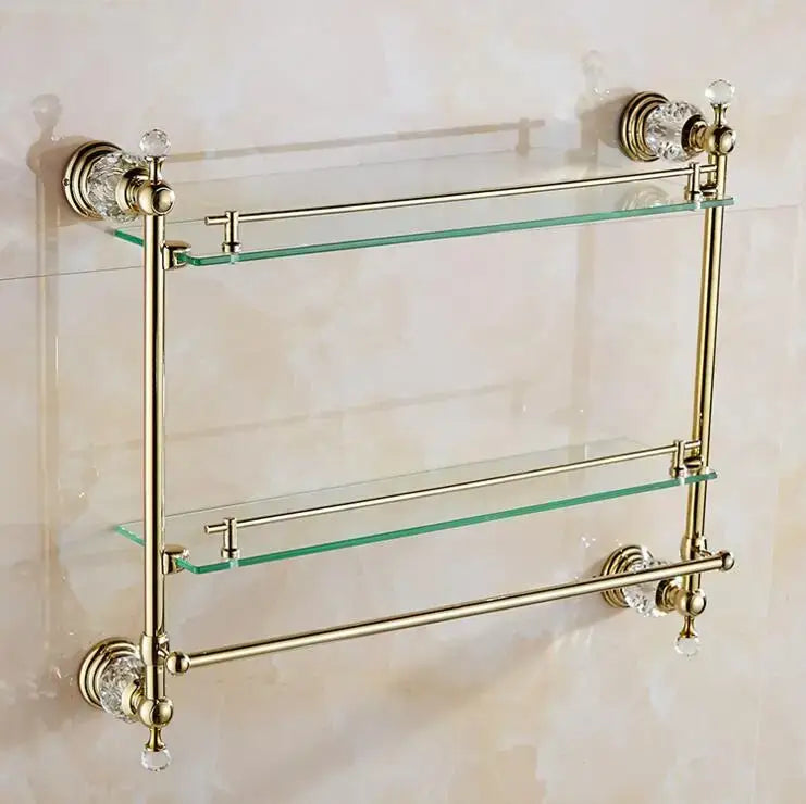 Gold Crystal Bathroom Set