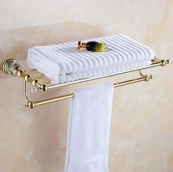 Gold Crystal Bathroom Set