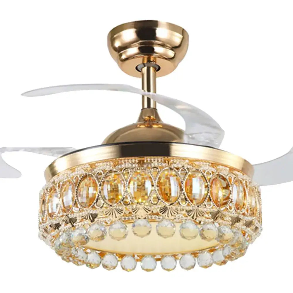 Gold Crystal Remote Ceiling Fan
