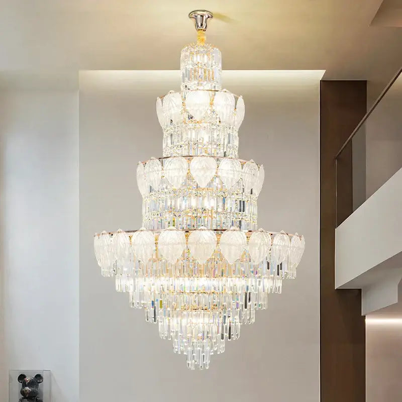 Gold Crystal Villa Chandelier