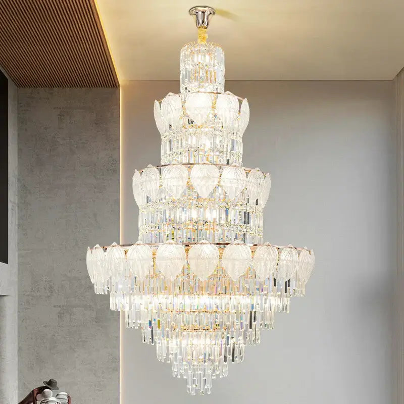 Gold Crystal Villa Chandelier