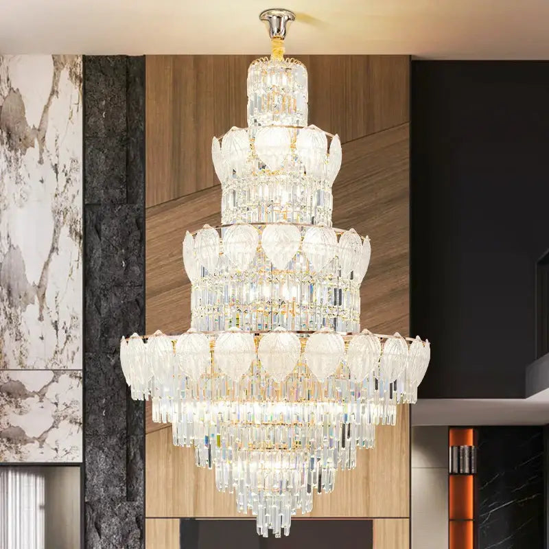 Gold Crystal Villa Chandelier