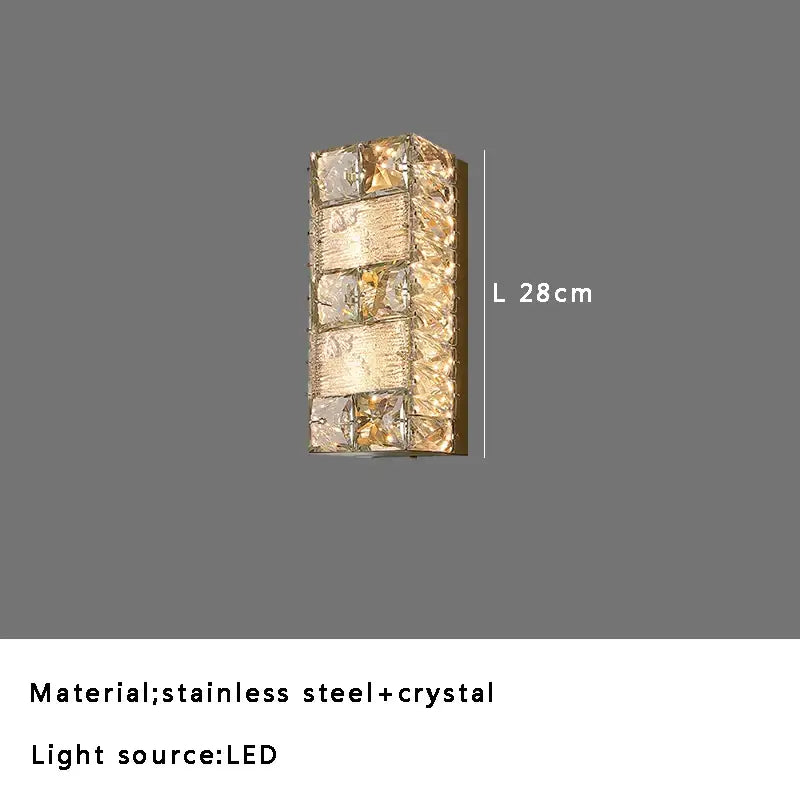 Gold Crystal Stainless Steel Living Room Ceiling Chandelier
