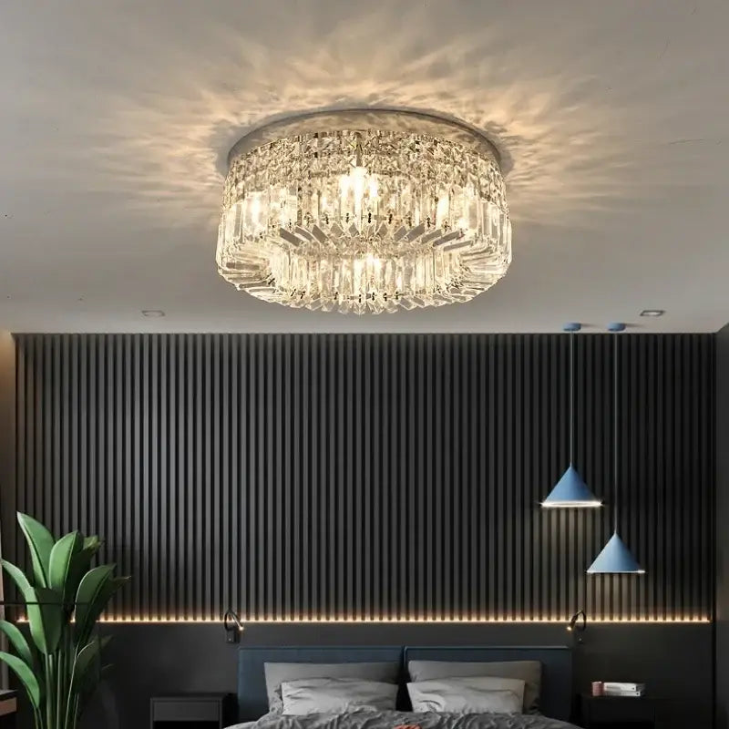 Gold Crystal 15cm Ceiling Light