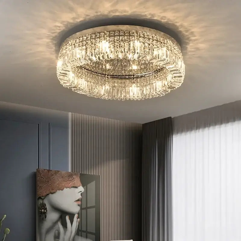 Gold Crystal 15cm Ceiling Light