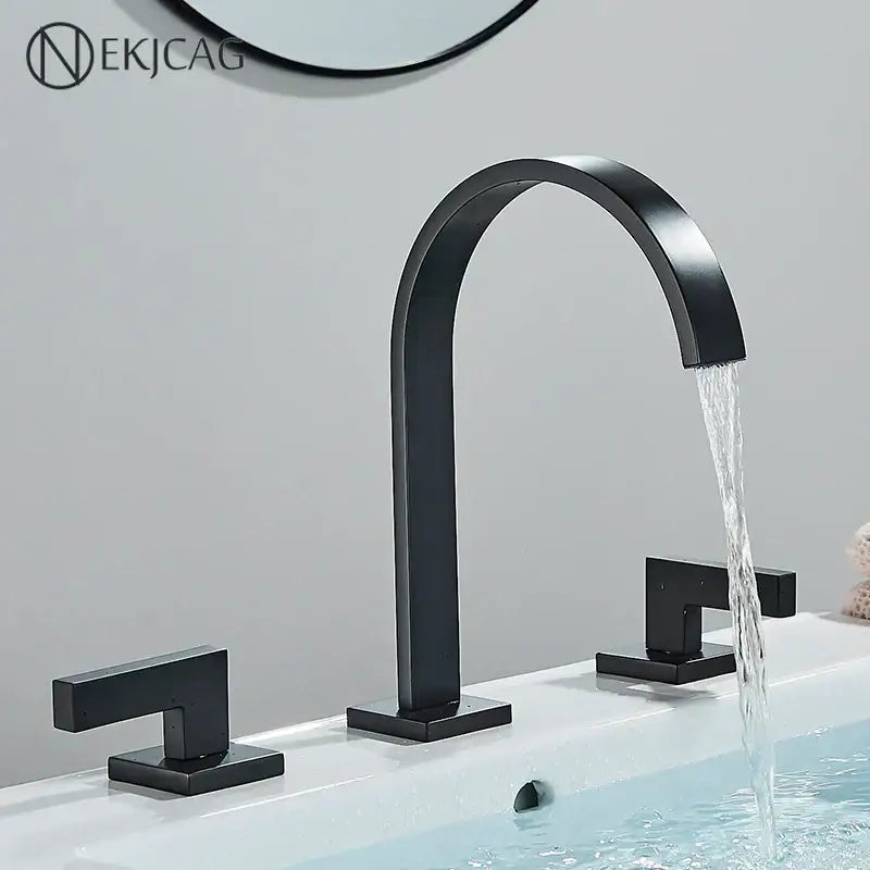 Gold Crystal Basin Faucet Arched Spout Design