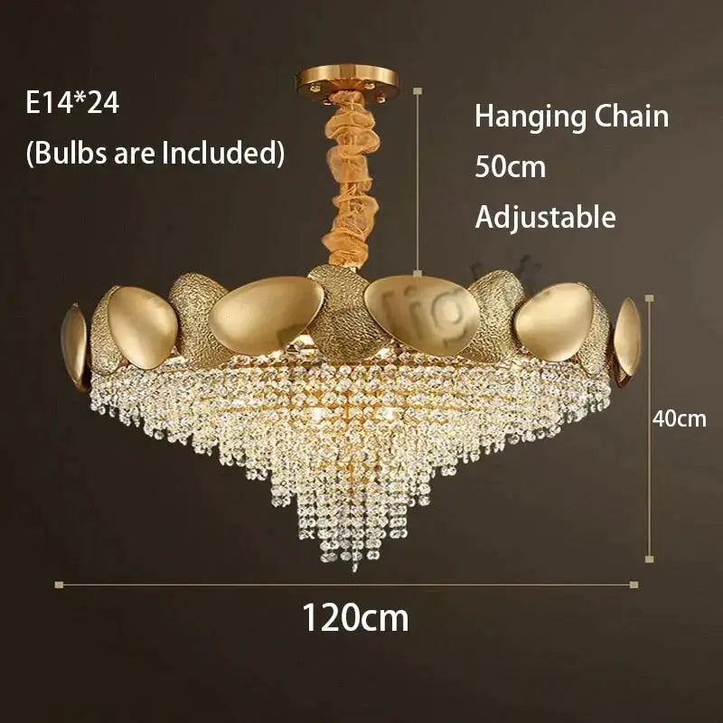 Gold LED Ceiling Chandelier