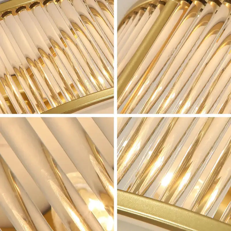 Gold Crystal LED Ceiling Lamp