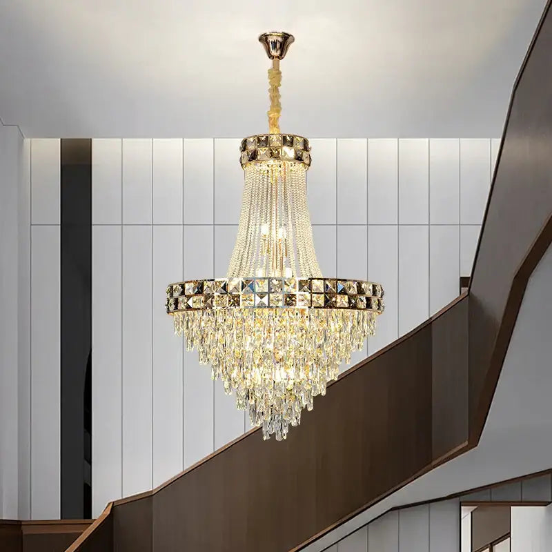 Gold Crystal Chandelier Up To 180cm Tall