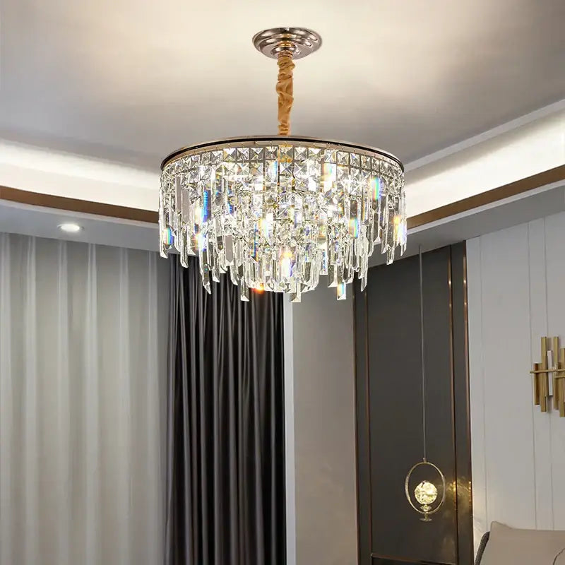 Gold Crystal LED 95cm Opulent Chandelier