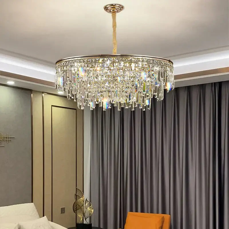Gold Crystal LED 95cm Opulent Chandelier