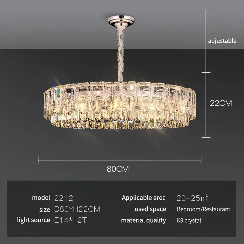 Gold Crystal Ring 35cm Chandelier