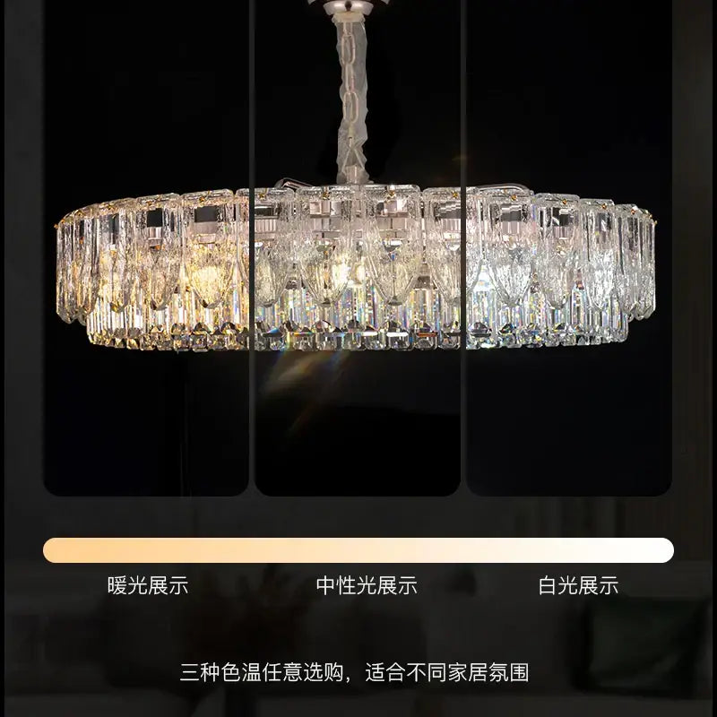 Gold Crystal Ring 35cm Chandelier