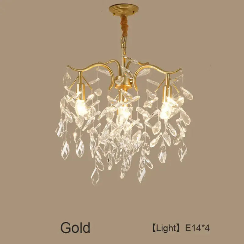Gold Crystal LED Chandelier 4 To 13 Lights