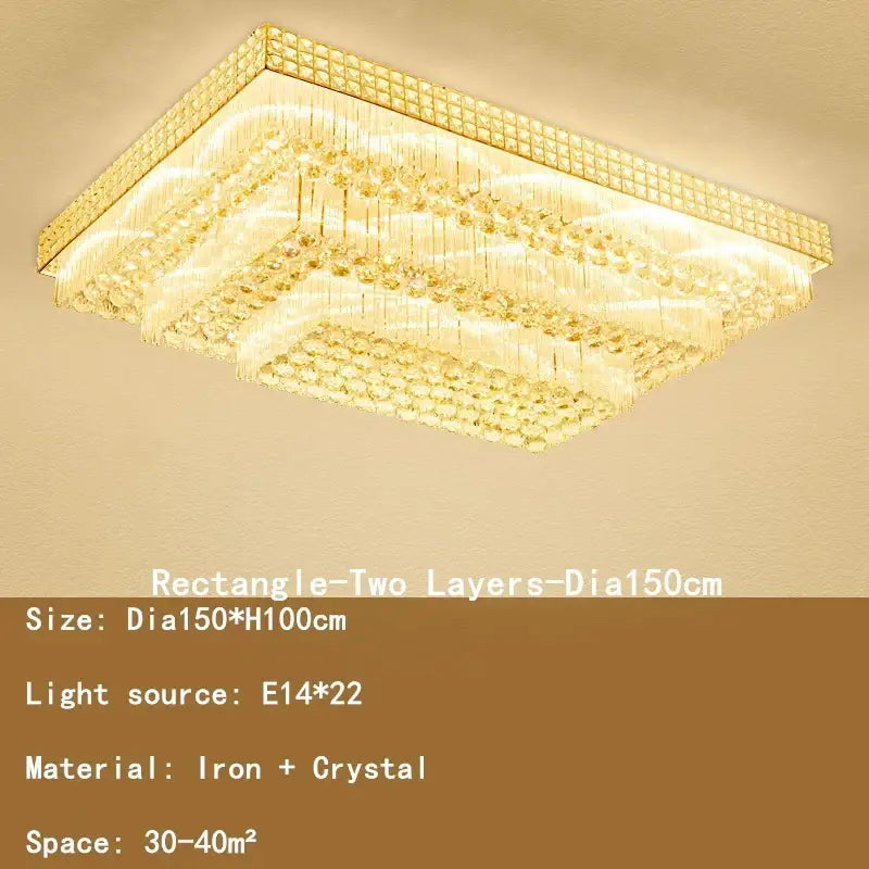 Gold LED Crystal Chandelier