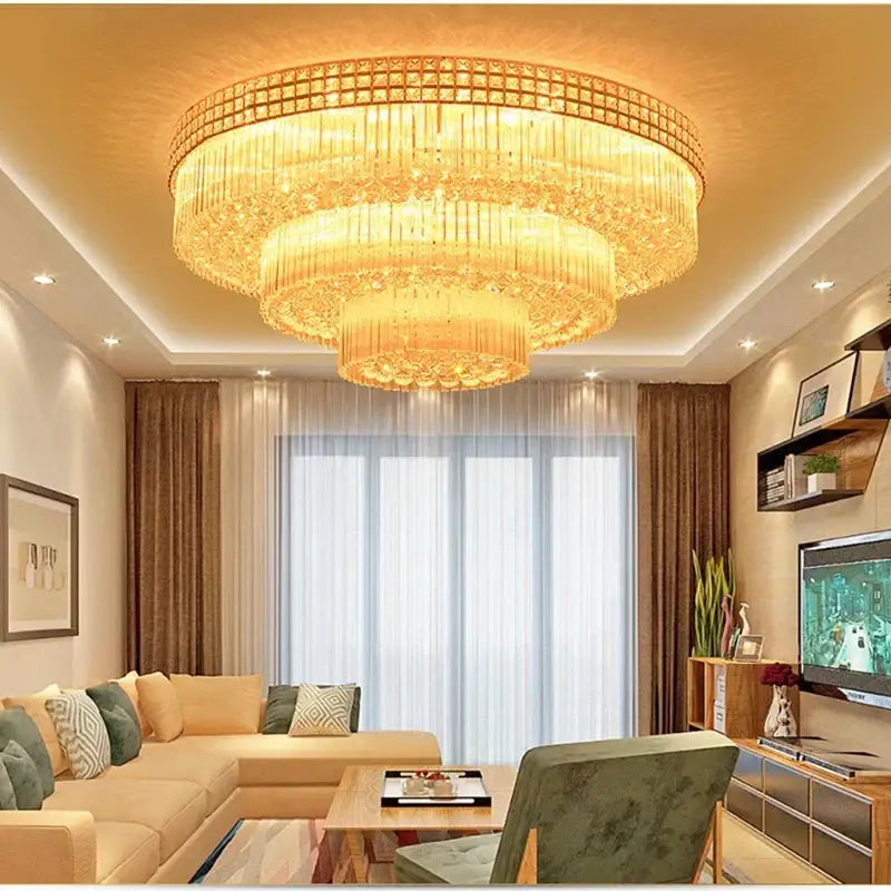 Gold LED Crystal Chandelier
