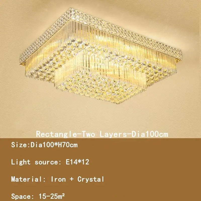 Gold LED Crystal Chandelier