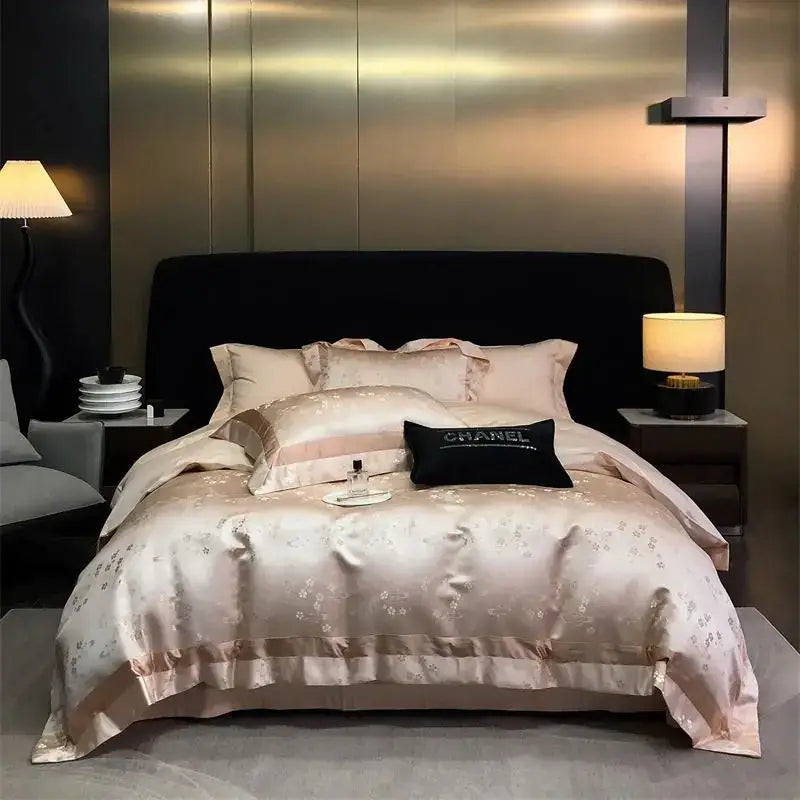 Gold Silver Satin Bedding