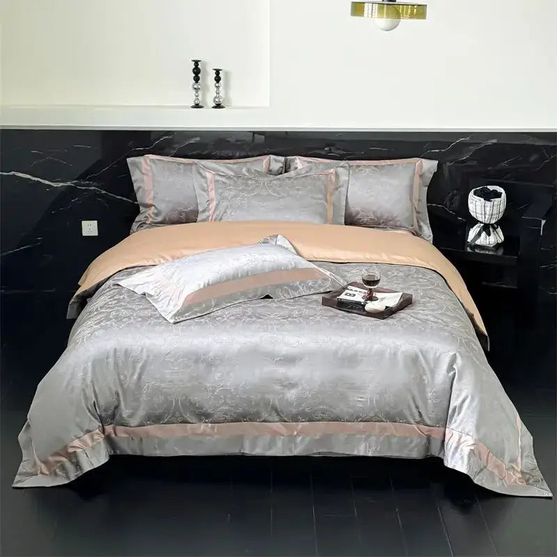 Gold Silver Satin Bedding