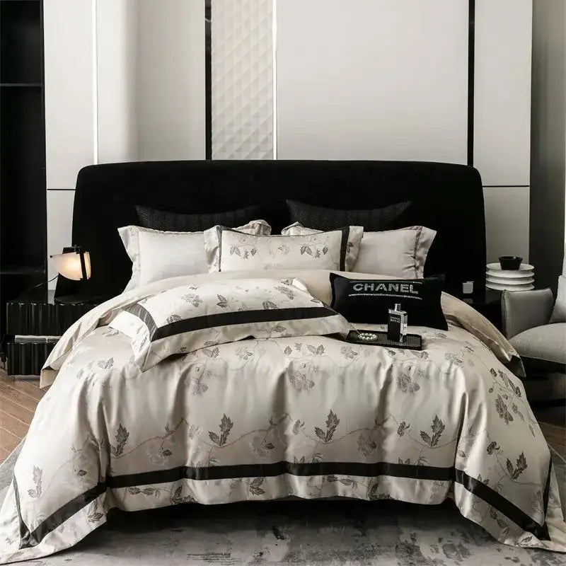 Gold Silver Satin Bedding