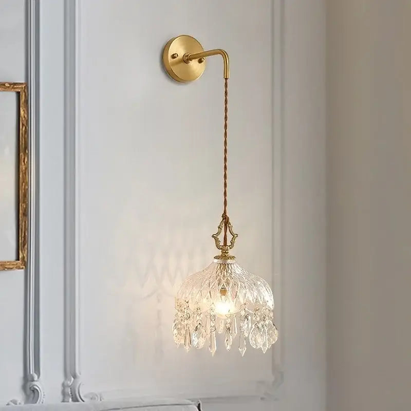 Gold Crystal French Wall Sconce