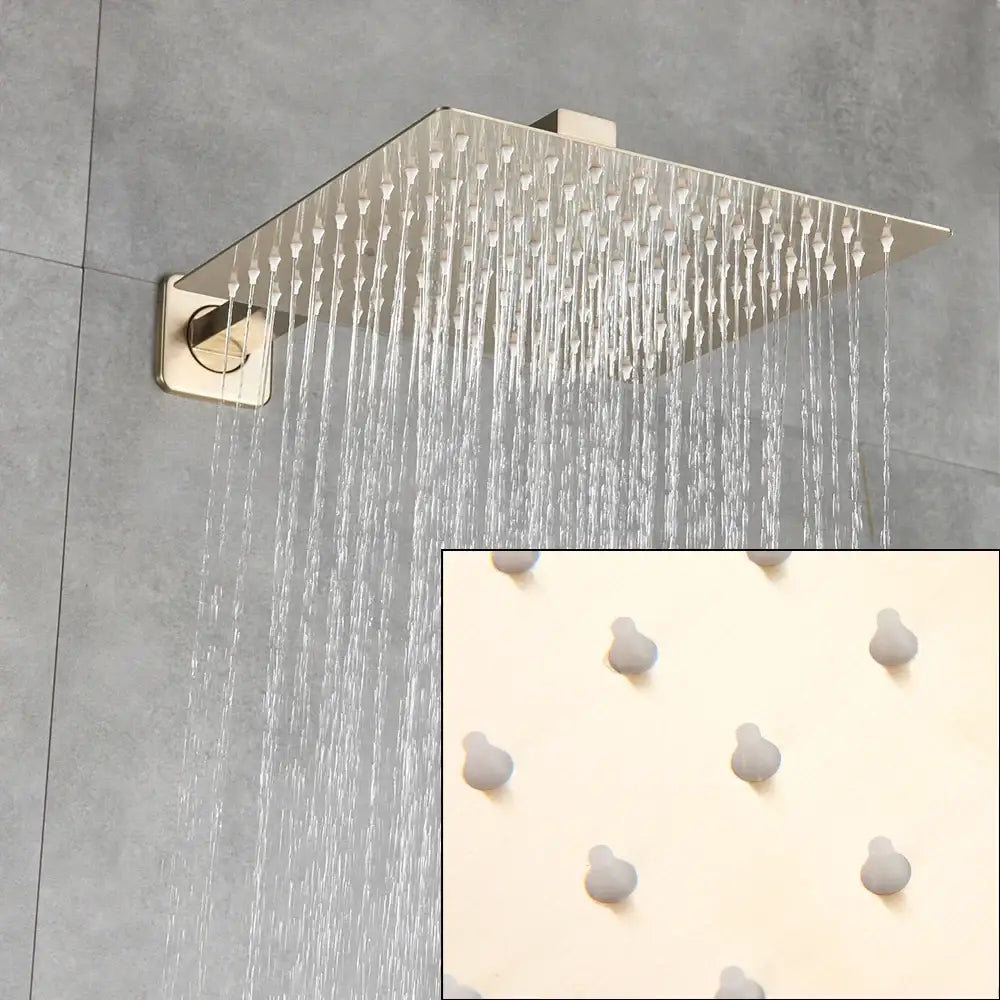 Golden Hammered Shower Faucet