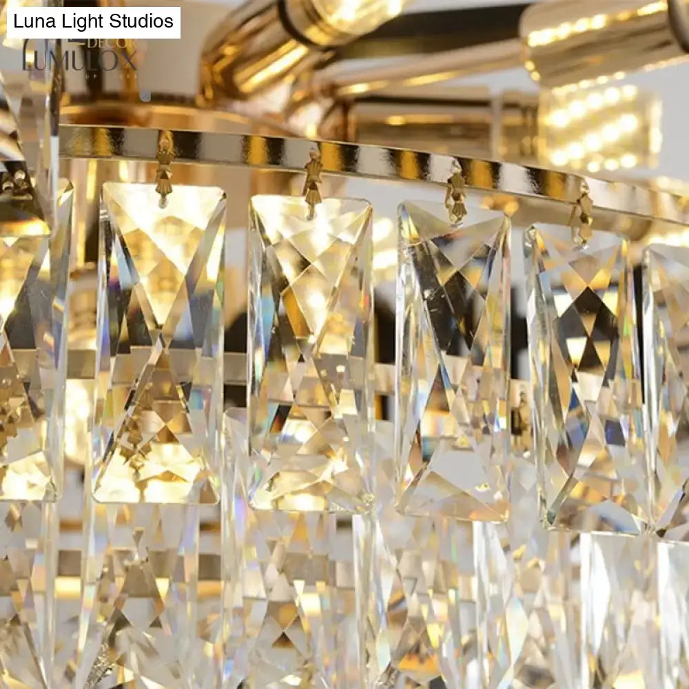 Black Crystal Tiered Chandelier