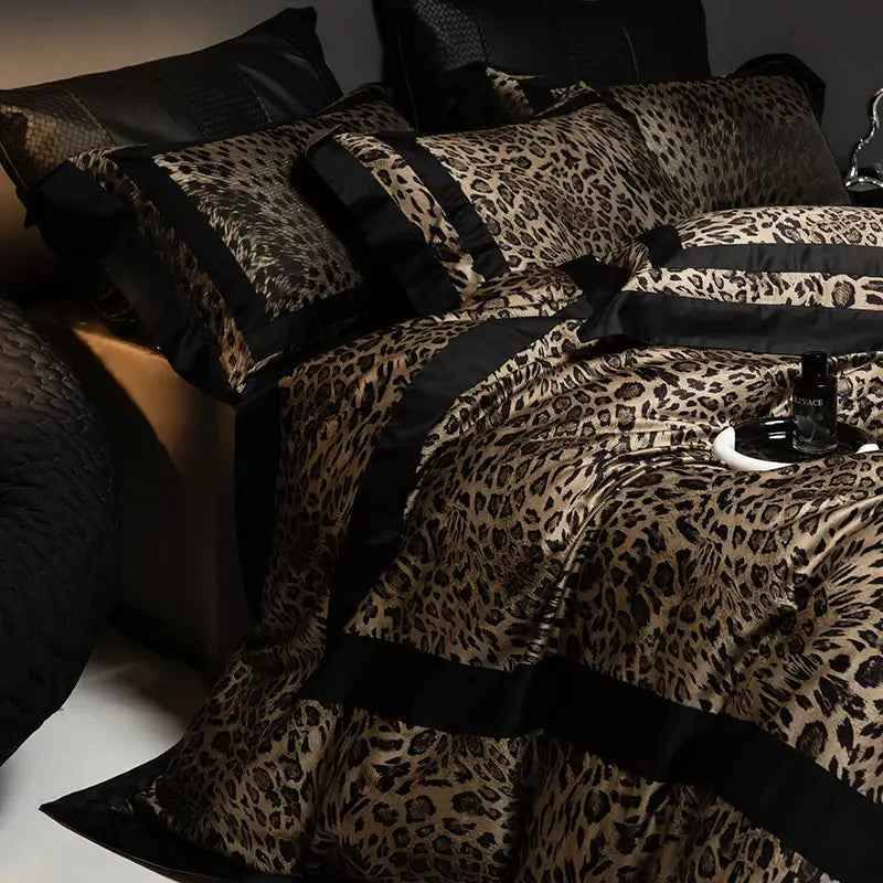 Leopard Satin Bedding Set