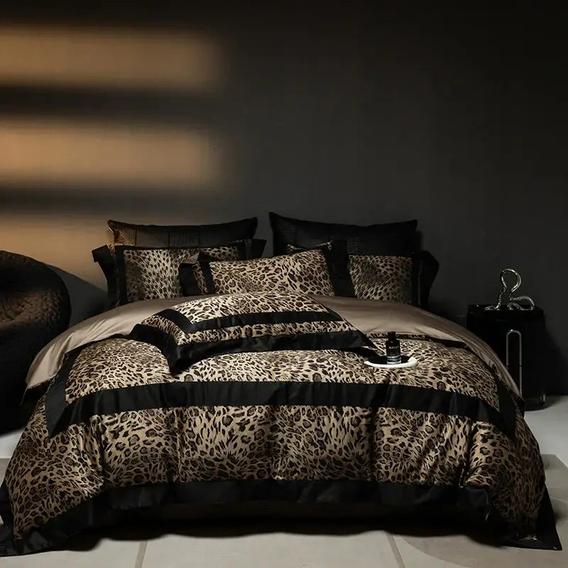 Leopard Satin Bedding Set