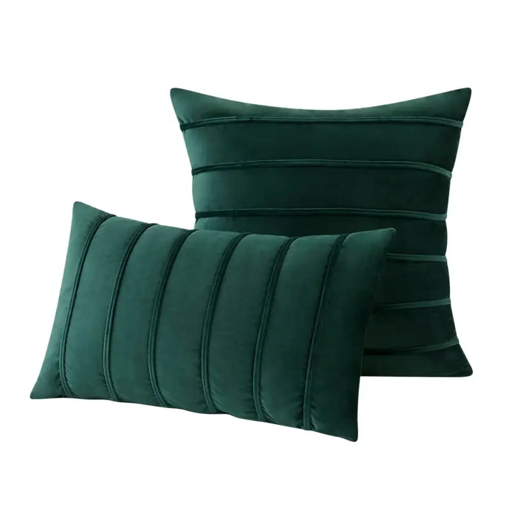 Blue Velvet Stripe Pillows