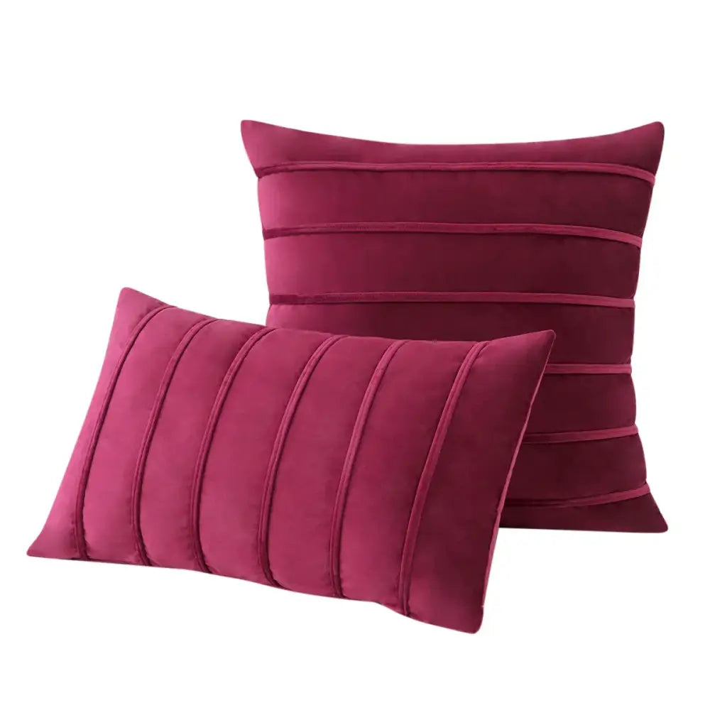 Blue Velvet Stripe Pillows