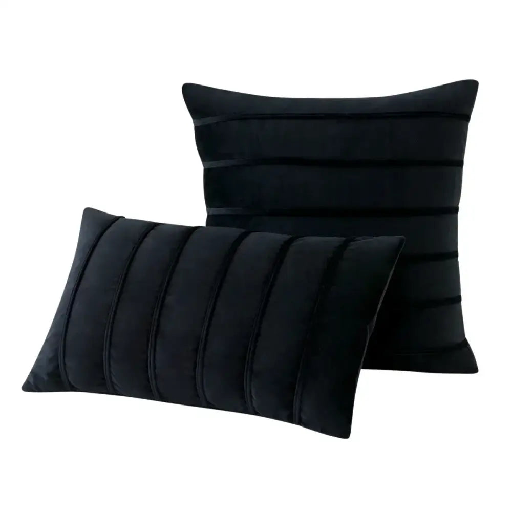 Blue Velvet Stripe Pillows