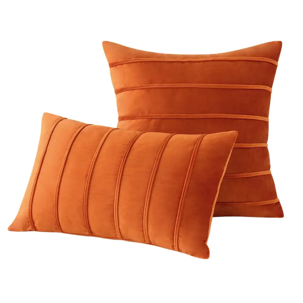 Blue Velvet Stripe Pillows