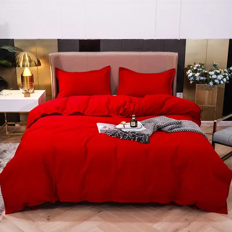 Orange Gray Duvet Set
