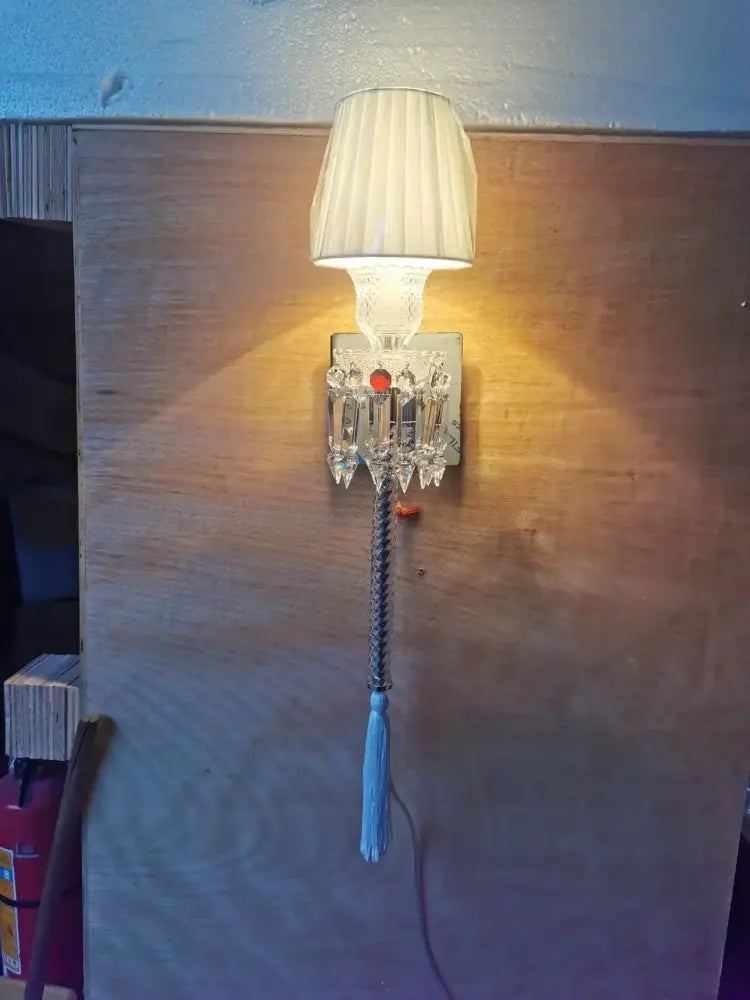 Silver Crystal Wall Lamp European Luxury Style