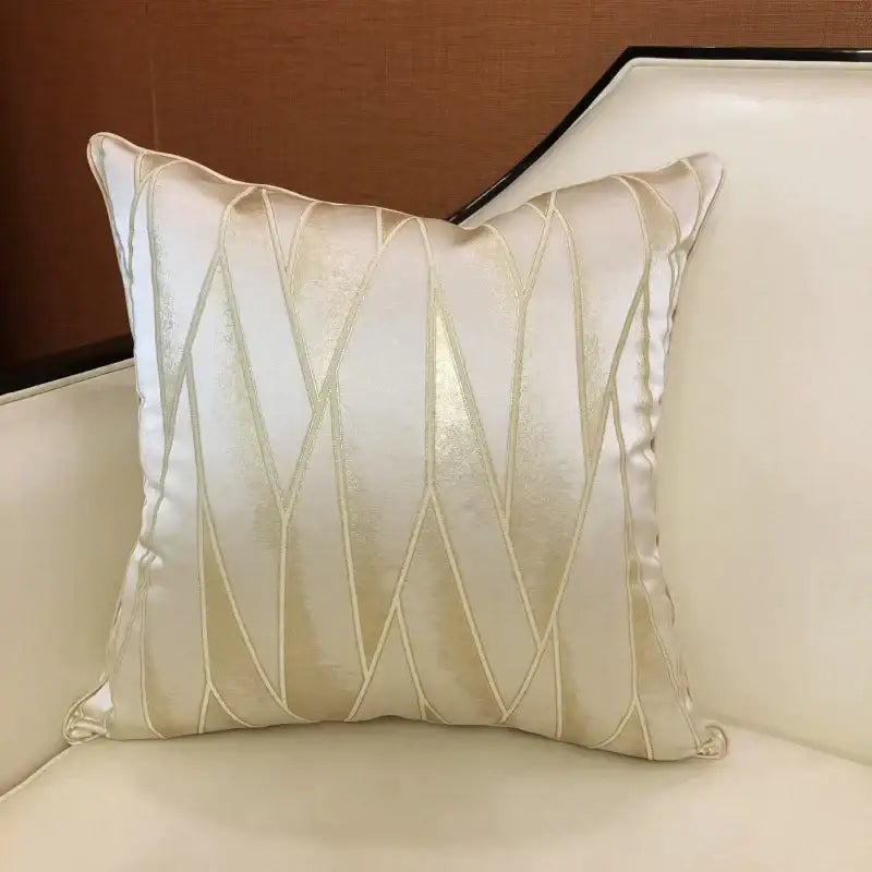 Silver Quilted Cushion Cover
