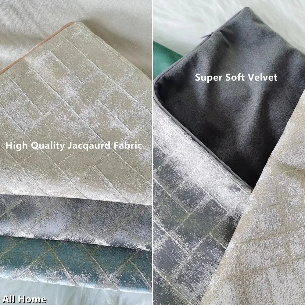 Silver Quilted Cushion Cover