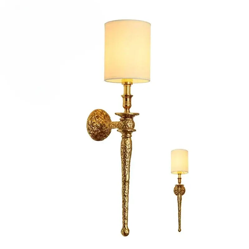 Gold Black Copper 73cm Wall Sconce